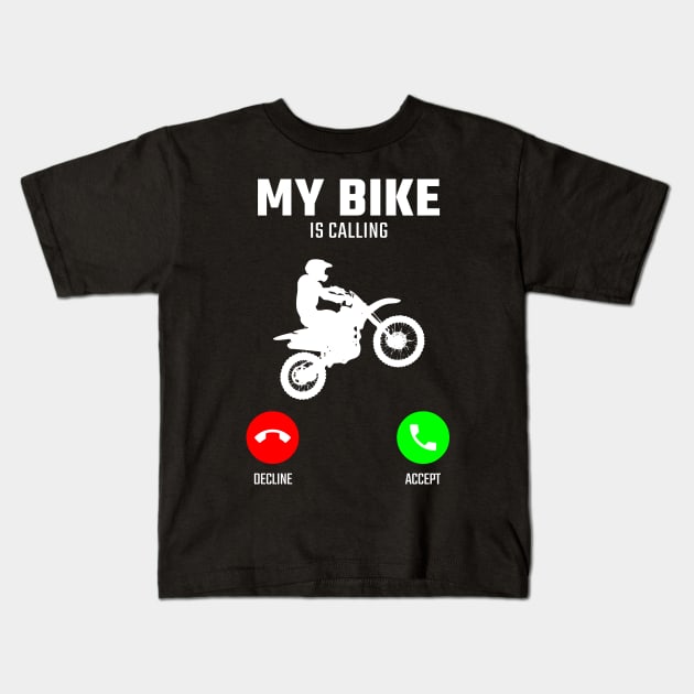 dirt bike Kids T-Shirt by Mandala Project